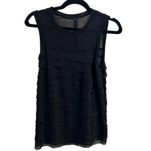 Ann Taylor - Women’s Size S Black Layered Sleeveless Top